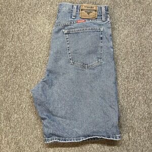 VTG Authentic Wrangler Men's Blue Denim 606W1SM Jeans Short 38 Regular Fit (057)